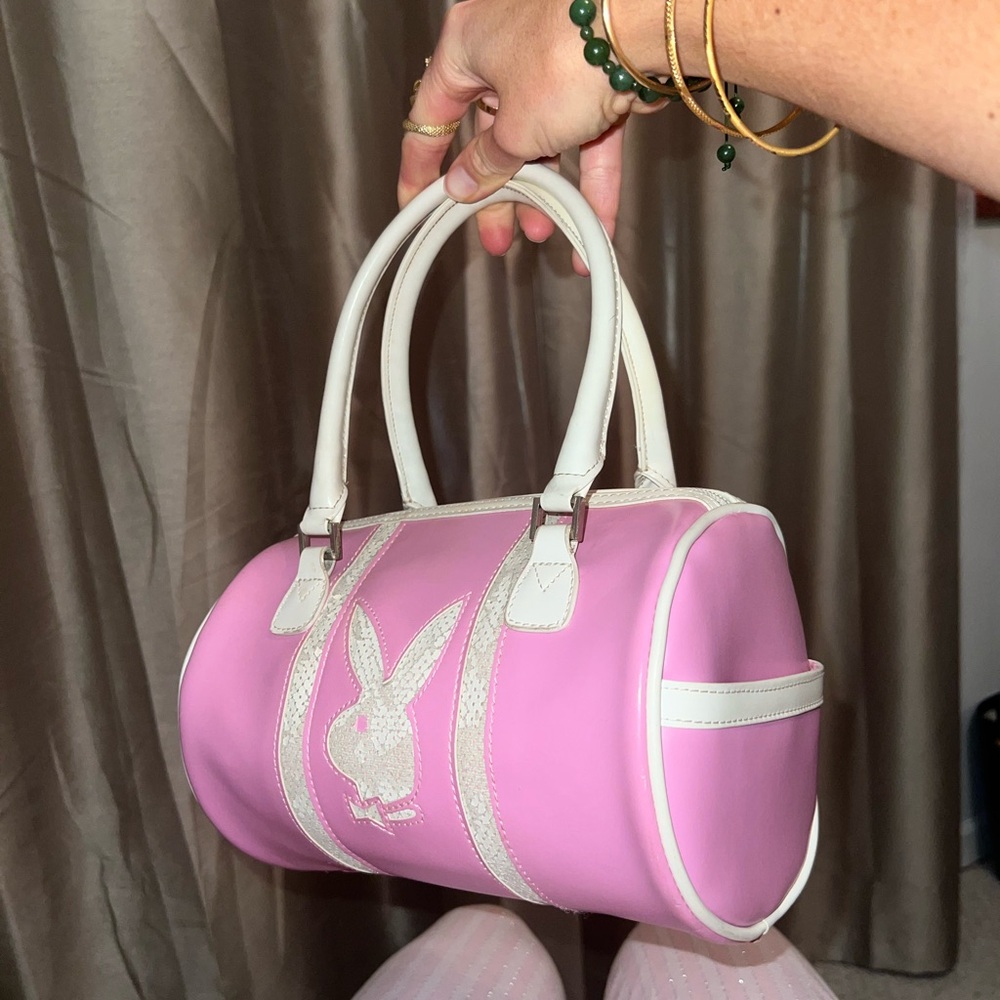 Playboy Pink and White Handbag